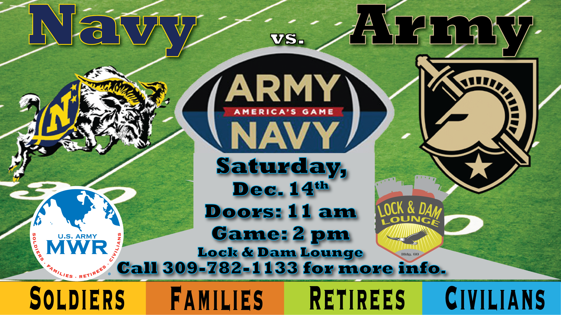 View Event Army Navy Game Party Rock Island Arsenal US Army MWR