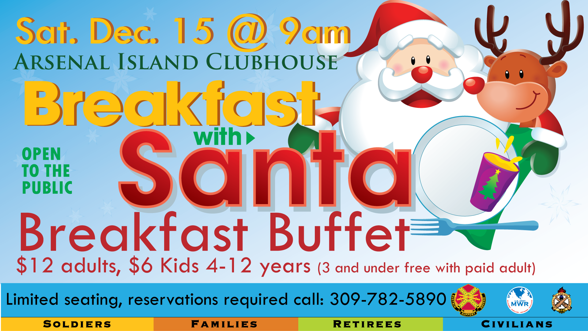 View Event Breakfast with Santa Rock Island Arsenal US Army MWR